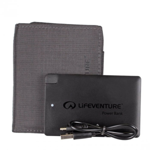 Peněženka s powerbankou Lifeventure RFiD Charger Wallet Barva: šedá