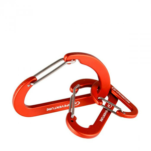 Karabiny LifeVenture Karabiners (3 Pack) Barva: červená