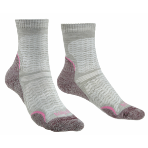 Dámské ponožky Bridgedale Hike UL T2 MP Crew Women's Velikost ponožek: 41-43 / Barva: bílá