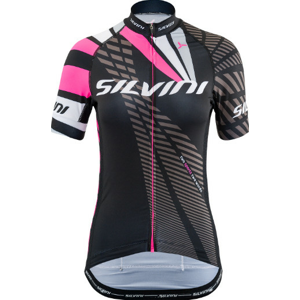 Dámský cyklo dres Silvini Team WD1402 Velikost: L / Barva: černá/růžová