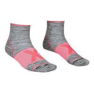 Dámské ponožky Ortovox Alpinist Quarter Socks W Velikost ponožek: 35-38 / Barva: šedá/růžová
