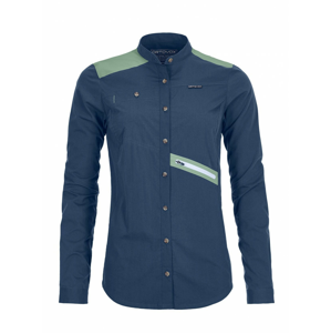 Dámská košile Ortovox Merino Ashby Shirt LS Velikost: L / Barva: modrá