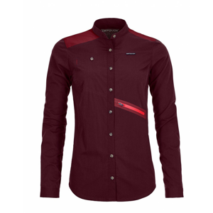 Dámská košile Ortovox Merino Ashby Shirt LS Velikost: M / Barva: červená