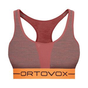 Sportovní podprsenka Ortovox 185 Rock'n'Wool Sport Top Velikost podprsenky: XS / Barva: červená