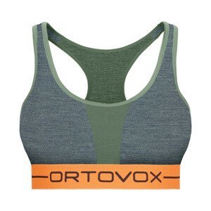 Sportovní podprsenka Ortovox 185 Rock'n'Wool Sport Top 2020 Velikost podprsenky: XS / Barva: zelená