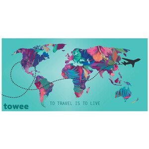 Rychleschnoucí osuška Towee Travel The World 80x160 cm