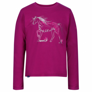 Dětské triko Regatta Wendell kůň Dětská velikost: 104 (3-4) / Barva: růžová