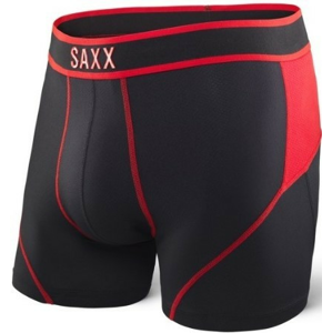 Boxerky Saxx Kinetic Boxer Brief Velikost: S / Barva: černá/červená