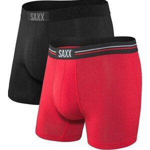 Boxerky Saxx Vibe Boxer Brief 2Pk Velikost: S / Barva: černá/červená