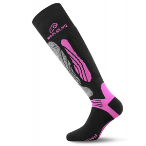 Podkolenky Lasting SWI Velikost ponožek: 38-41 (M) / Barva: černá/růžová