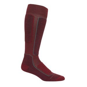 Pánské podkolenky Icebreaker Mens Ski+ Medium OTC Velikost ponožek: 44,5-46,5 / Barva: červená/šedá