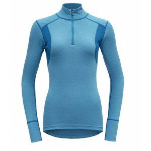 Dámské triko Devold Hiking Half Zip Neck Velikost: L / Barva: modrá