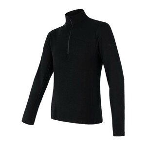 Pánské funkční triko Sensor Merino Extreme zip Velikost: XL / Barva: černá