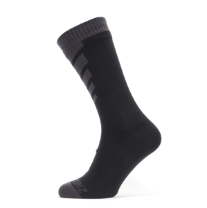 Nepromokavé ponožky Sealskinz WP Warm Weather Mid Velikost ponožek: 47-49 / Barva: černá/šedá