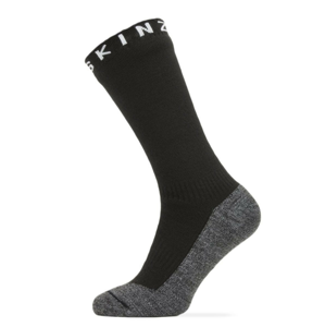 Nepromokavé ponožky SealSkinz WP Warm Weather Soft Touch Mid Velikost ponožek: 36-38 / Barva: černá/šedá