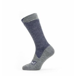 Nepromokavé ponožky SealSkinz WP All Weather Mid Length Velikost ponožek: 43-46 / Barva: modrá/šedá