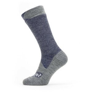 Nepromokavé ponožky SealSkinz WP All Weather Mid Length Velikost ponožek: 47-49 / Barva: modrá/šedá
