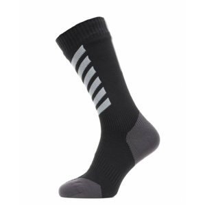 Nepromokavé ponožky Sealskinz WP All Weather Mid Hydrostop Velikost ponožek: 47-49 / Barva: černá/šedá