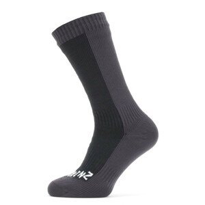 Nepromokavé ponožky SealSkinz Waterproof Cold Weather Mid Velikost ponožek: 36-38 / Barva: černá/šedá