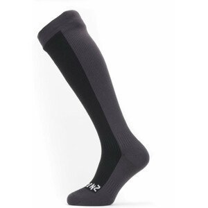 Nepromokavé ponožky SealSkinz Waterproof Cold Weather Knee Velikost ponožek: 47-49 / Barva: černá/šedá