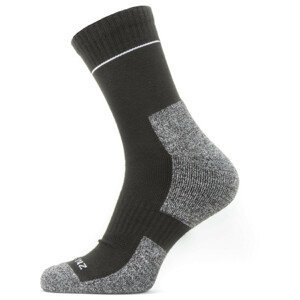 Ponožky SealSkinz Solo QuickDry Ankle Length Velikost ponožek: 39-42 / Barva: černá/šedá