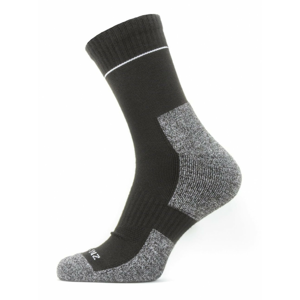 Ponožky SealSkinz Solo QuickDry Ankle Length Velikost ponožek: 47-49 / Barva: černá/šedá