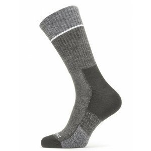 Ponožky SealSkinz Solo QuickDry Mid Length Socks Velikost ponožek: 47-49 / Barva: černá/šedá