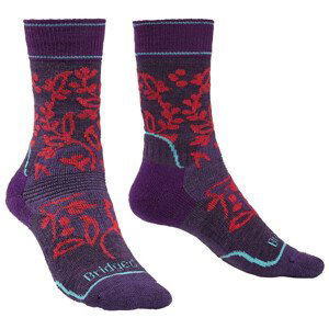 Dámské ponožky Bridgedale Hike MW MP Boot Women's Velikost ponožek: 44-47 / Barva: fialová
