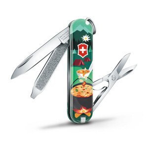 Kapesní nůž Victorinox Classic LE Swiss Mountain Dinner Barva: tmavě zelená
