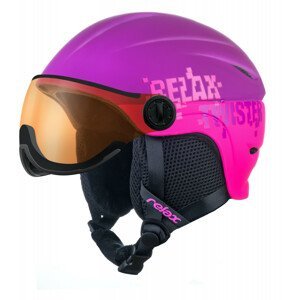 Dětská lyžařská přilba Relax Twister Visor Velikost helmy: 53-56 cm / Barva: tmavě fialová/růžová