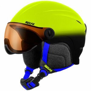 Dětská lyžařská přilba Relax Twister Visor Velikost helmy: 53-56 cm / Barva: černá/žlutá