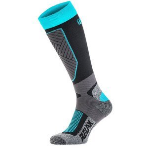 Lyžařské ponožky Relax Compress Velikost ponožek: 47-48 / Barva: černá/tyrkysová