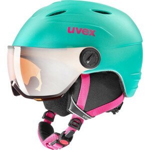 Lyžařská přilba Uvex Junior Visor Pro Velikost helmy: 52–54 cm / Barva: zelená