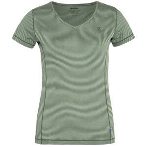Dámské funkční triko Fjällräven Abisko Cool T-Shirt W Velikost: M / Barva: zelená/bílá