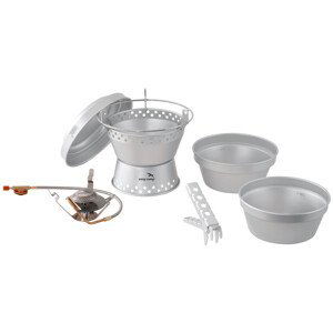 Set nádobí a hořáku Easy Camp Storm Cooker & Stove set Barva: stříbrná