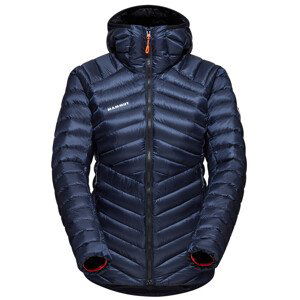 Dámská péřová bunda Mammut Broad Peak IN Hooded Jacket Women Velikost: S / Barva: modrá/oranžová