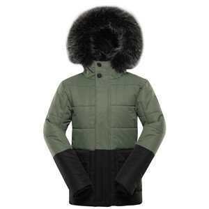 Dětská zimní bunda Alpine Pro Egypo Dětská velikost: 128-134 / Barva: zelená