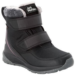 Dětské boty Jack Wolfskin Polar Wolf Texapore Mid Vc K Velikost bot (EU): 30 / Barva: černá/růžová