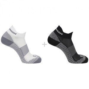 Ponožky Salomon Aero Ankle 2-Pack Velikost ponožek: 36-38 / Barva: bílá/černá