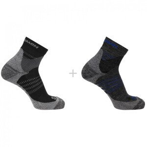 Ponožky Salomon X Ultra Access Quarter 2-Pack Velikost ponožek: 42-44 / Barva: šedá