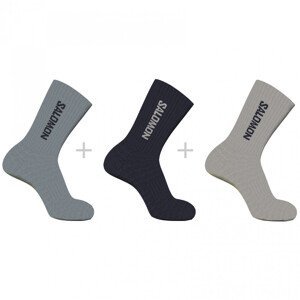 Ponožky Salomon Everyday Crew 3-Pack Velikost ponožek: 39-41 / Barva: šedá