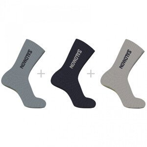 Ponožky Salomon Everyday Crew 3-Pack Velikost ponožek: 42-44 / Barva: šedá