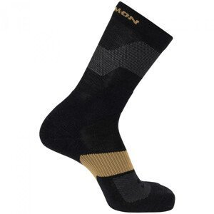 Ponožky Salomon X Ultra Crew Velikost ponožek: 39-41 / Barva: černá/hnědá