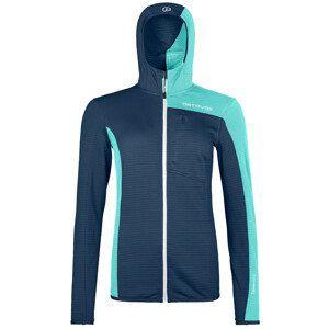 Dámská funkční mikina Ortovox Fleece Light Grid Hooded Jkt W Velikost: S / Barva: modrá