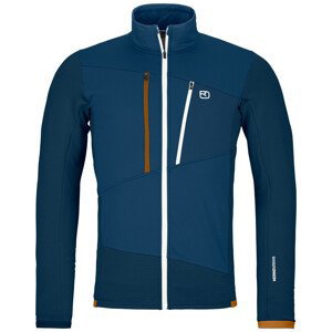 Pánská mikina Ortovox Fleece Grid Jacket M Velikost: L / Barva: tmavě modrá