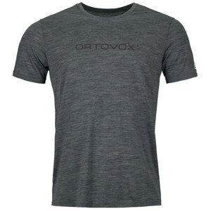Pánské triko Ortovox 150 Cool Brand Ts M Velikost: S / Barva: černá/šedá