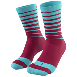 Cyklistické ponožky Dynafit Live To Ride Socks Velikost ponožek: 35-38 / Barva: tyrkysová/vínová