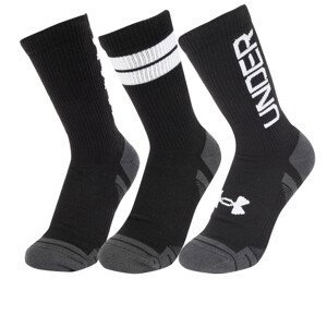 Sada ponožek Under Armour Perf Tech Nov 3pk Crew Velikost ponožek: 47,5 - 50,5 / Barva: černá/bílá