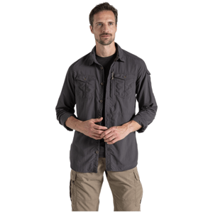 Pánská košile Craghoppers NosiLife Adventure Long Sleeved Shirt III Velikost: M / Barva: černá