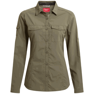 Dámská košile Craghoppers NosiLife Adventure Long Sleeved Shirt III Velikost: L / Barva: zelená